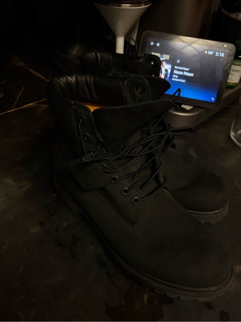 Timberland Men's Black Lace-Up Leather Work Boots